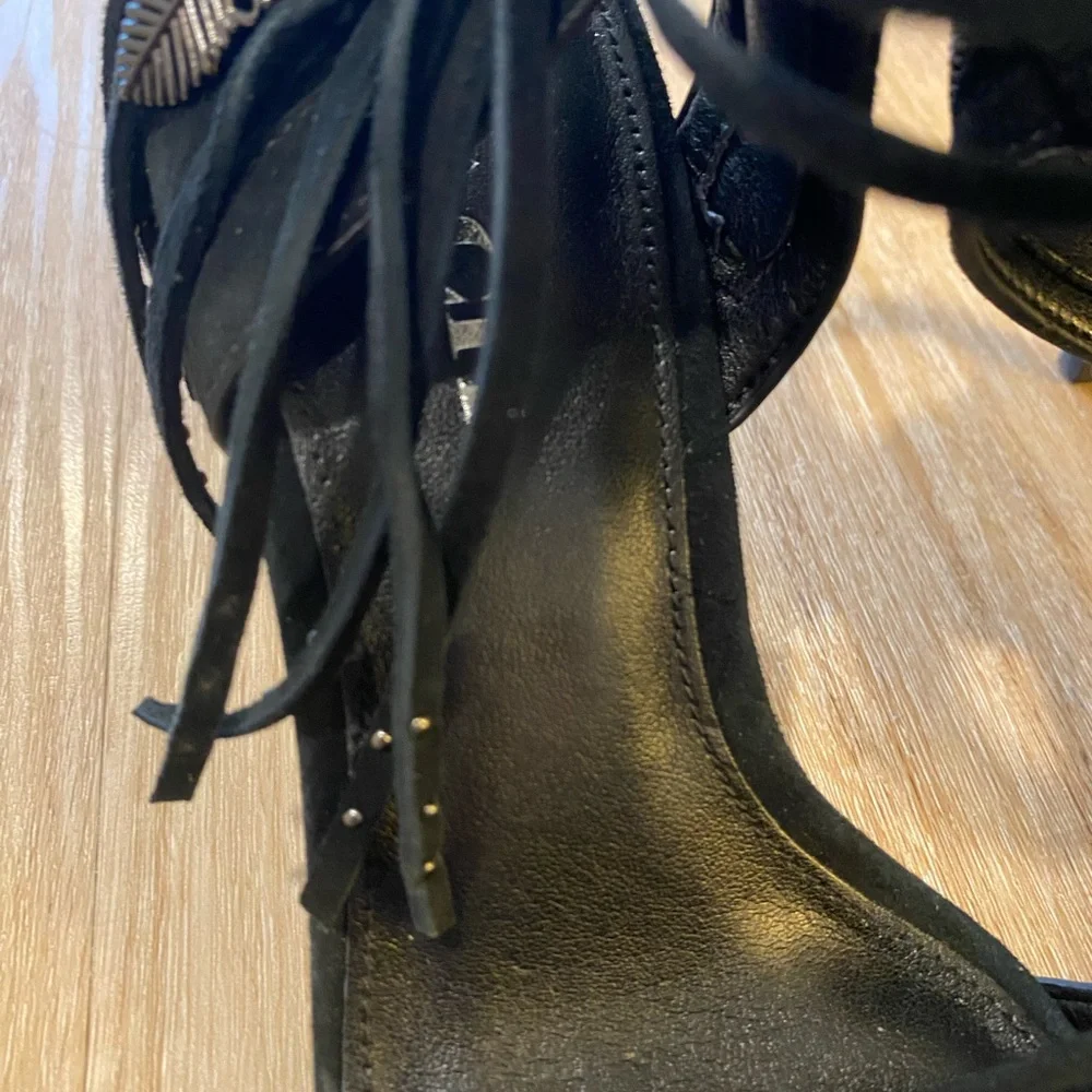 Coach Harvey Lux Suede Black Dress Heels - Picture 3 of 6